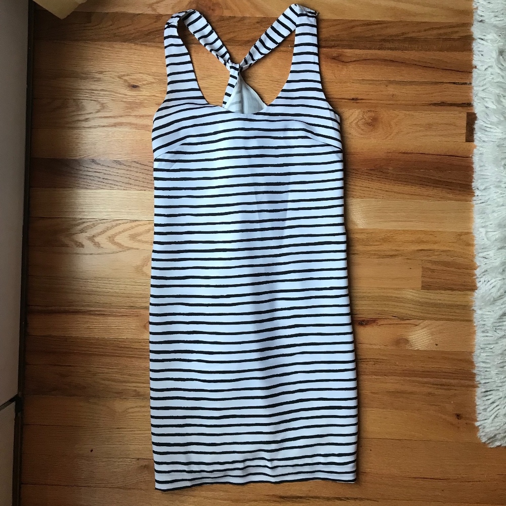 J. Crew B&W Striped Dress